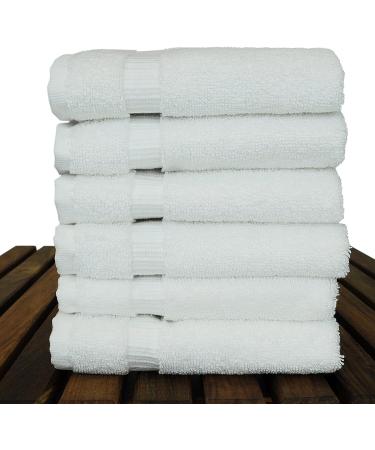 BC BARE COTTON Eco Washcloths - Set of 6 White | Dobby Border | Sustainable Eco-Friendly Products - Buy Online on SooperMarket.com