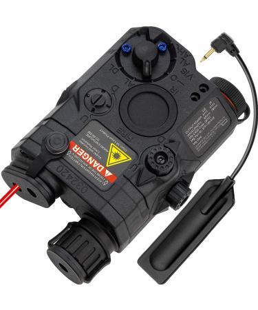 ACTIONUNION Airsoft PEQ-15 IR Laser + Visible Red Laser + White LED Flashlight Black
