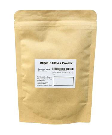 Organic Premium Cloves Powder - 1.7 oz Stand up Resealable Pouch | High-Grade, 100% Pure Clove Powder - 1.7 Ounce (Pack of 1) - Buy Online on SooperMarket.com