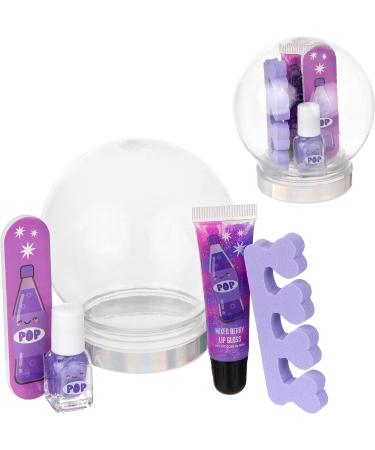Expressions 5pc Snow Globe Manicure Set | Girls & Teens Starter Makeup Kit | Nail Polish Lip Gloss Manicure & Pedicure | Perfect Beauty Gift for Girls - Buy Online on SooperMarket.com