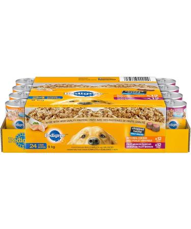 PEDIGREE Chopped Adult Wet Dog Food Ground Dinner Chicken and Filet Mignon 375g Can (24 Pack) & DENTASTIX Oral Care Adult Dog Treats for Medium Dogs - Beef 40 Sticks Chicken & Filet Mignon + Treats 375 g (Pack of 24) - Buy Online on SooperMarket.com