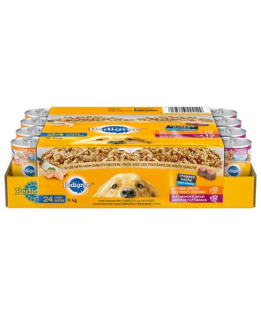 PEDIGREE CHOPPED Adult Wet Dog Food Ground Dinner Chicken and Filet Mignon 375g Can (24 Pack) Chicken & Filet Mignon 375 g (Pack of 24)