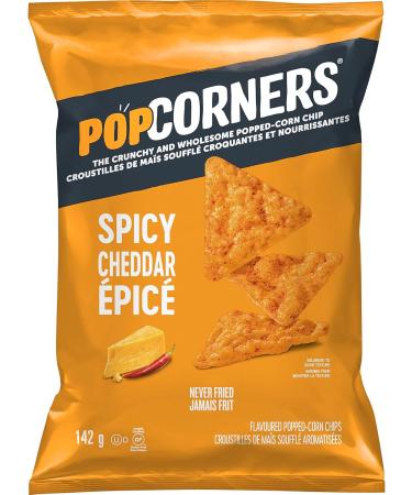 Popcorners Spicy Cheddar Popped-Corn Chips 142g Pack of 8 Spicy Cheddar 142 g (Pack of 8) - Buy Online on SooperMarket.com