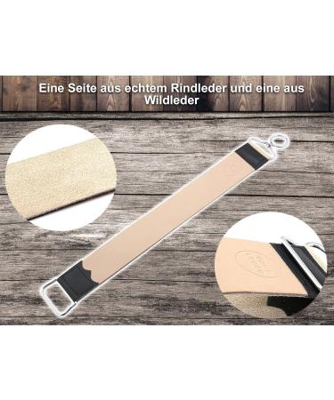 Beginner Shaving Set - Classic 5/8 Razor & 2-Sided Leather Strop | International Shipping Available - Buy Online on SooperMarket.com