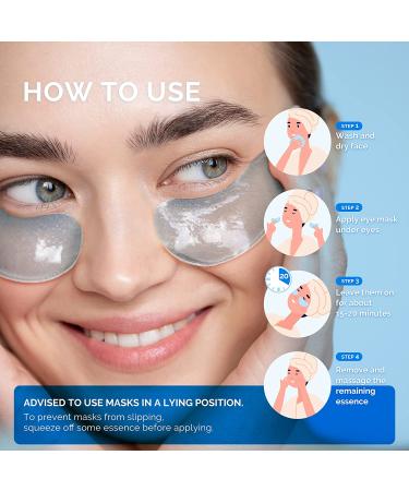 Enaskin Naturals 24K Gold Under Eye Patches for Puffy Eyes & Dark Circles - Under Eye Treatment for Women and Men - Reduce Wrinkles and Eye Bags (Blue) - Buy Online on SooperMarket.com