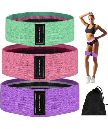 MSIHEY Resistance Bands fitness bands set yoga belt in 3 tensile strengths for leg training strength training and pull-ups 1