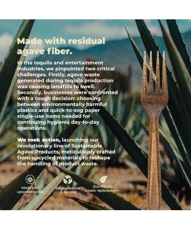 Sustainable Agave Co - Agave Fiber Forks - Plastic-Free Biodegradable Plant-Based - Brown Bulk - 1000 Count - Buy Online on SooperMarket.com