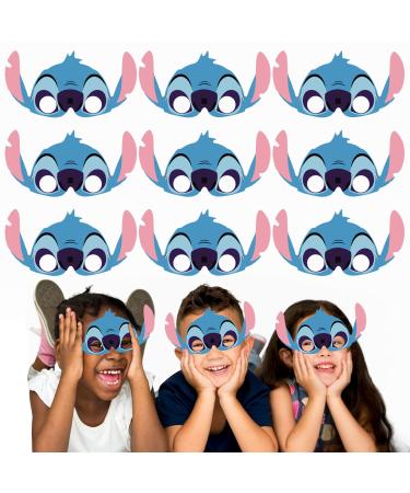 Stitch Birthday Decorations - 12 Pack Stitch Paper Masks for Stitch Party Decorations Stitch Birthday Decorations Lilo and Stitch Party Supplies