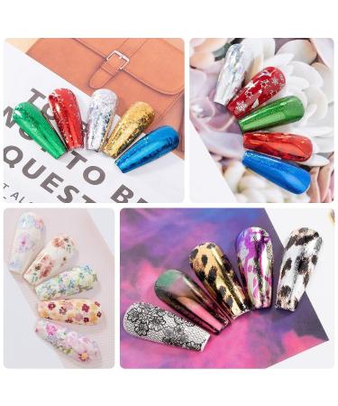 Senvenski Nail Foil Glue Gel Set - 7.3ml x2 Transfer Gel for Nail Art Stickers, Soak Off Formula - DIY Manicure Kit TB007 - Buy Online on SooperMarket.com