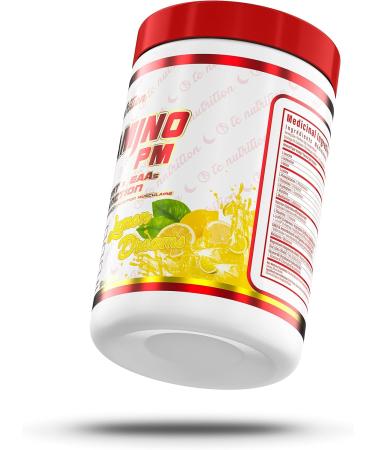 Hydramino PM - Natural Sleep Aid Powder & Muscle Recovery Supplement - EAA + BCAA Night-time Sleep Support | Relaxation & Calming Supplement | Helps with Jet Lag Deep Sleep & Muscle Building | Valerian Root GABA Melatonin Magnesium & More | Lemon Dreams 3 - Buy Online on SooperMarket.com