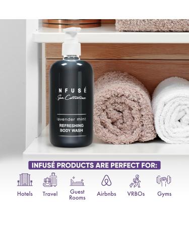 Terra Pure Infuse Lavender Mint Body Wash | Spa Collection Hotel Amenities | 10.14 oz Pump Bottle - Luxurious Single Bottle - Buy Online on SooperMarket.com
