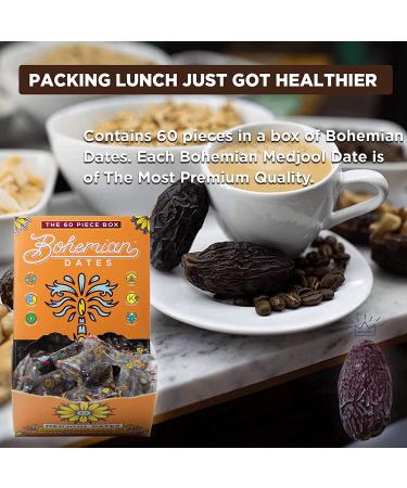 Premium Bohemian Dates Whole Medjool Dates - All Natural, Vegan, Paleo, No Added Sugar - Soft & Chewy Caramel Flavor - 3.3 LB (60 Count) - Buy Online on SooperMarket.com