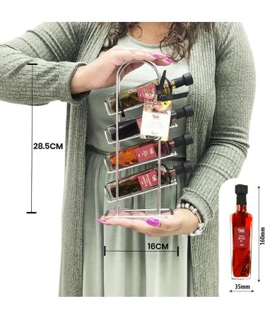 Premium Olive Oil Gift Set - 4 Infused Olive Oils & Balsamic Vinegar in Metal Rack - Perfect Italian Cooking Gift for Chefs - Buy Online on SooperMarket.com