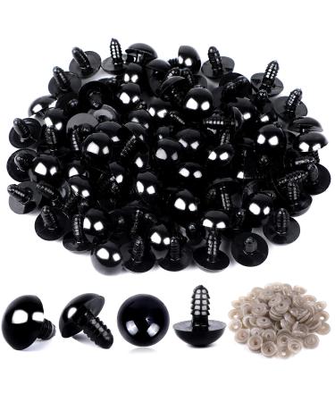 120PCS Plastic Safety Crochet Eyes Bulk with 120PCS Washers for Crochet Crafts (0.48Inch/12mm)
