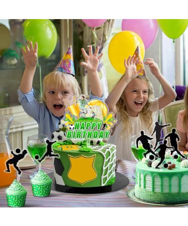 Football Cake Decoration | Birthday Cake Topper for Football Lovers | Tortendeko Football | Perfect for Boys Birthday Parties - Buy Online on SooperMarket.com