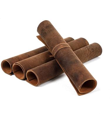 Genuine Leather Sheets Set of 4  Leather Material  Genuine Leather for Crafts | Leather Roll  Soft Leather  Sheet Leather for Crafts | Quality Raw Leather 12" x 12" + 36" Leather Cord - Buy Online on SooperMarket.com