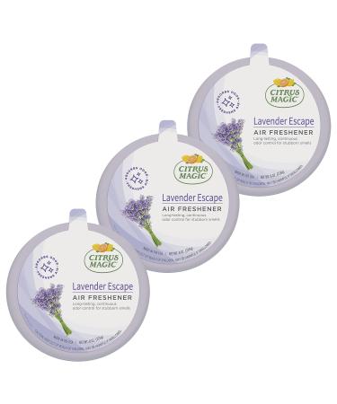 Citrus Magic Odor Absorbing Solid Air Freshener, Lavender Escape, 8-Ounce, Pack of 3, 8 Ounce, 3 Count Lavender Escape 8 Ounce (Pack of 3)