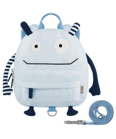 GAGAKU Mini Toddler Backpack for Boys 2-5 Years Anti-Lost Preschool Backpack with Leash Blue 2 - Blue