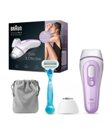 Braun IPL Hair Removal for Women and Men, Silk Expert Pro 3 PL3111 with Venus Smooth Razor, Long-lasting Hair Removal System for Body & Face, Corded PL 3111