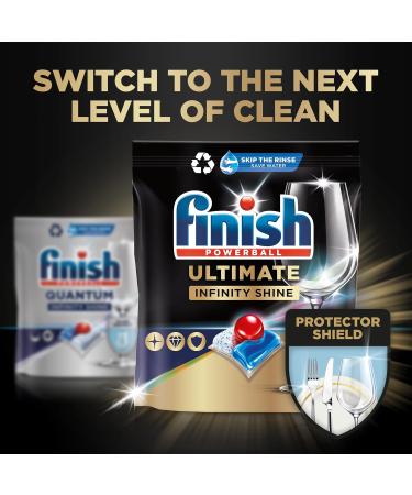 Finish Ultimate Infinity Shine Dishwasher Tablets - Bulk Pack of 55 Tabs for Diamond Shine, Fresh Scent - Buy Online on SooperMarket.com