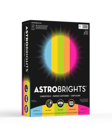 Astrobrights Color Cardstock -Bright Assortment 65 lb Cover Weight 8.5 x 11 Assorted 250/Pack