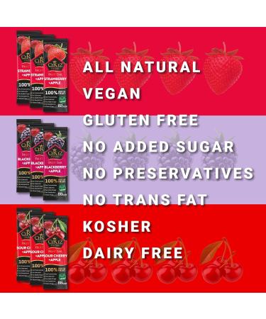Cerez Pazari Dried Fruit Roll Ups 25g x 9 pack Snacks Variety Pack for Adults and Kids Healthy Fruit Snacks Bulk Vegan Real Fruit Bars Snacks with Strawberry Blackberry and Sour Cherry - Buy Online on SooperMarket.com