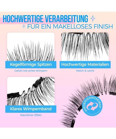 LASHVIEW Magnetic Eyelashes Magnetic Eyelashes with Pliers Natural Look 3D Magnetic Eyelashes 1 Pair of Eyelashes Magnetic Eyelashes No Glue Easy to Wear and Remove (C03) - Buy Online on SooperMarket.com