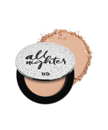 Urban Decay All Nighter Waterproof Setting Powder Matte Finish Universal Translucent Pressed Powder Mattifies Shine & Oil Sweat-Proof Blurs Pores Smooths Skin Vegan Cruelty-free - 0.26 oz