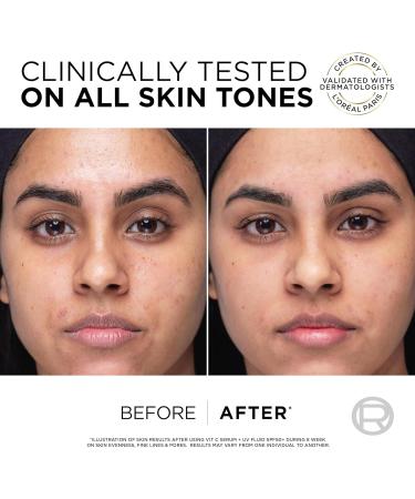 L'Or al Paris Revitalift Clinical 12% Pure Vitamin C Serum (30ml) & SPF 50+ Invisible Fluid (50ml) Duo for Face Antioxidant Protection Brighter Smoother Skin UV Protection - Buy Online on SooperMarket.com