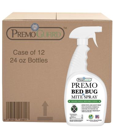 Premo Guard Bed Bug & Mite Killer Spray 24 oz - Fast Acting Treatment | Stain & Scent Free | Child & Pet Safe | Extended Protection | Natural & Non-Toxic Formula - Pack of 1 - Buy Online on SooperMarket.com