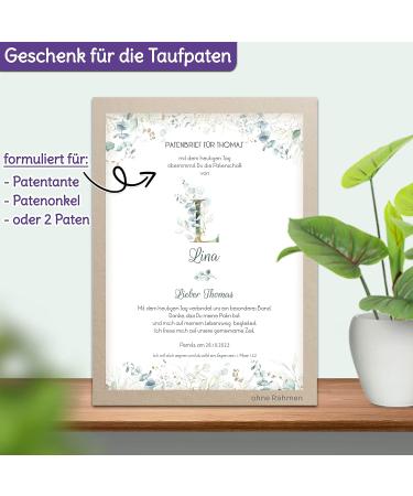 Personalized Fairy Dust Sponsoring Letter | Custom Baptismal Gift for Godchild & Godfather | Monogrammed Sponsor Letter & Certificate - Buy Online on SooperMarket.com
