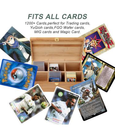 Arkeiliy 1200+ Card Game Case with Sleeves - Large Trading Card Storage Box for Sports, Baseball & Collectible Cards - Buy Online on SooperMarket.com