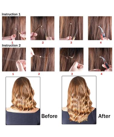 Duufin Hair Extensions Kit â€“ 1500 Micro Link Rings Beads + Tools (Black, Blonde, Dark Brown) - Buy Online on SooperMarket.com