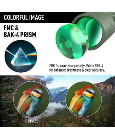 12x50 HD Monocular Telescope with Phone Stand, Tripod & BAK4 Prism - Waterproof & Portable for Hiking, Hunting, Bird Watching - Ideal Gift for Men - Buy Online on SooperMarket.com