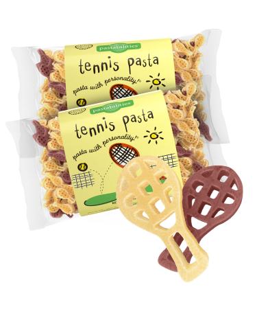 Pastabilities Tennis Pasta, Fun Shaped Tennis Racket Noodles for Kids, Non-GMO Natural Wheat Pasta 14 oz (2 Pack)
