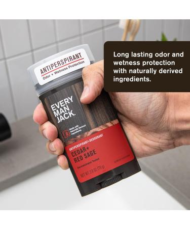 Every Man Jack Cedar + Red Sage Antiperspirant Deodorant 2.6oz - 2 Pack - Buy Online on SooperMarket.com