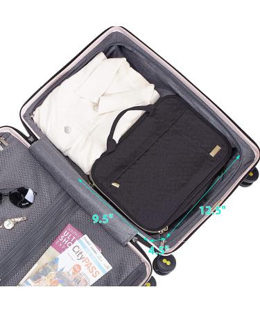 NISHEL Portable Travel Toiletry Bag & Makeup Organizer - Stand Up Cosmetic Case for Travel - Black - Buy Online on SooperMarket.com