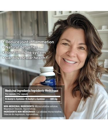 NAC Supplement 600mg 100% Pure & Pharmaceutical Grade - N-Acetyl-L-Cysteine - 120 Veggie Capsules 4 Month Supply of Immune Booster Supplements - Stay Strong and Resilient 120 count (Pack of 1) - Buy Online on SooperMarket.com