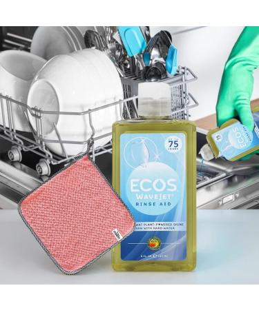 Earth Friendly Wave Jet Rinse Aid 8 fl oz - Bundle with Cleaning Towels | Plant-Powered Dishwasher Aid for Spot-Free Shine | Non-Chemical Ideal for All Dishwashers Pack of 6 - Buy Online on SooperMarket.com