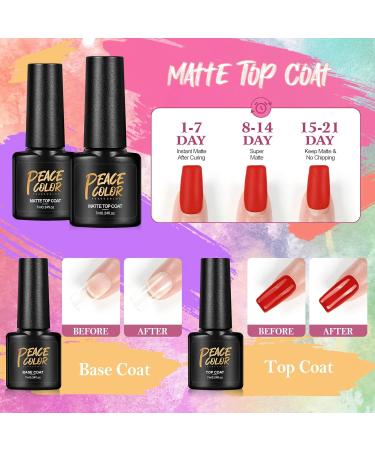 PECECOLOR GELNEAGE SET - 10 Colors UV Nail Polish with 36W UV Lamp | Complete Gel Nail Starter Set for Beginners - Base & Top Coat Included - Buy Online on SooperMarket.com