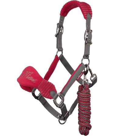 LeMieux Vogue Fleece Headcollar & Leadrope - Full Size Black/Grey | Premium International Shipping - Buy Online on SooperMarket.com