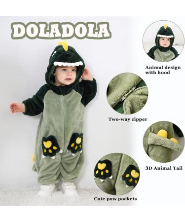 Doladola Dalmatians Toddler Romper | Newborn Baby Outfit 0-3 Months | Green Dino Onesie - Buy Online on SooperMarket.com