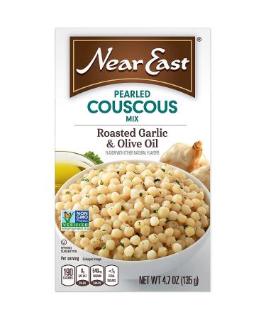 Near East Oil Pearled Couscous Roasted Garlic & Olive 4.7 oz - Authentic Mediterranean Flavor - Buy Online on SooperMarket.com