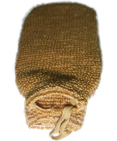 2-Piece Natural Vegetable Fiber Exfoliating Sisal Bath Spa Shower Scrubber Loofah Glove Set - Gentle Skin Care Mitt for Bathing - Anti - Buy Online on SooperMarket.com