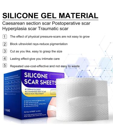 Silicone Scar Sheet 3m - Transparent, Comfortable, Cut-to-Fit - Ideal for Surgery Scars - Buy Online on SooperMarket.com