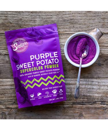 Suncore Foods Purple Sweet Potato Powder - 5oz (1 Pack) | Purple Food Coloring | Gluten-Free & Non-GMO - Buy Online on SooperMarket.com