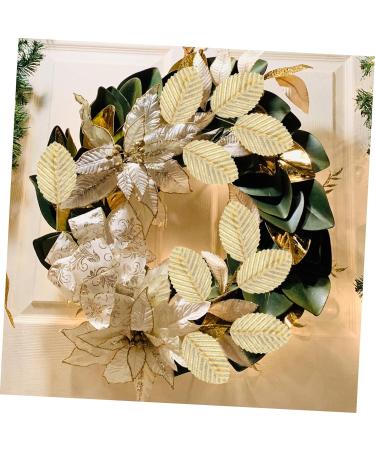 CORHAD 200pcs Faux Flowers Leaf Faux Crafts Leaves Fabric Floral Leaves Snowflakes Silicone Molds Boutonniere Leaves Home Supply Corsage Leaf Office Polyester Small Leaves Charm 10.5X3.2cm Golden - Buy Online on SooperMarket.com