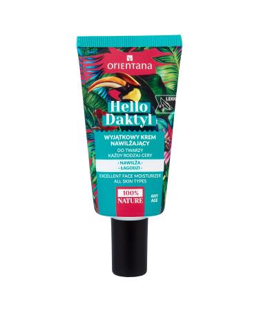 Orientana - Natural Moisturising Face Cream Hello Dactyl | Date Extract | Natural Vegan | Light Cream-Gel Texture | Nourishes Moisturises and Regenerates Every Skin Type - 40ml DATE & LOTUS FLOWER