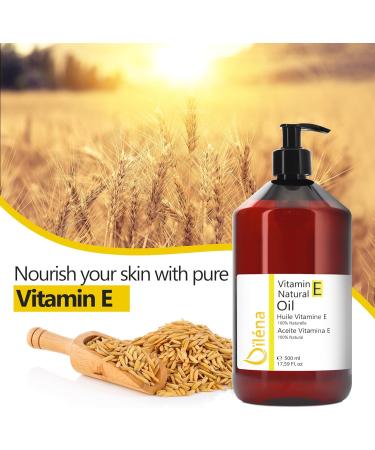 Vitamin E Oil (tocopherol) 100% natural Vegan Anti Aging Face Care Waterproof make-up remover Body and Hair Nails and Cuticles Repairing Moisturizer for Hands (1000 ml) - Buy Online on SooperMarket.com