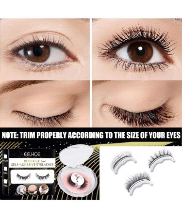 Natural False Eyelashes Wispy Natural Fake Lashes ABS Fiber 1 Pairs Cat Eye Lashes for Parties Weddings Birthday Gifts - Buy Online on SooperMarket.com